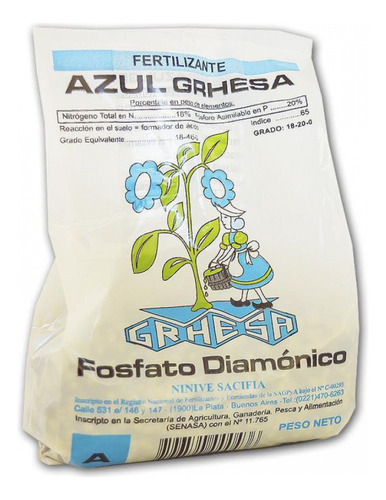 Fosfato Diamónico Fertilizante Grhesa 1kg