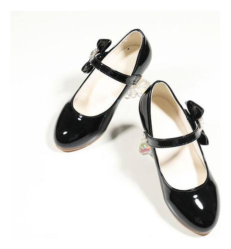 Zapatos De Tacón Alto De Cristal Estilo Princesa Para Niñas