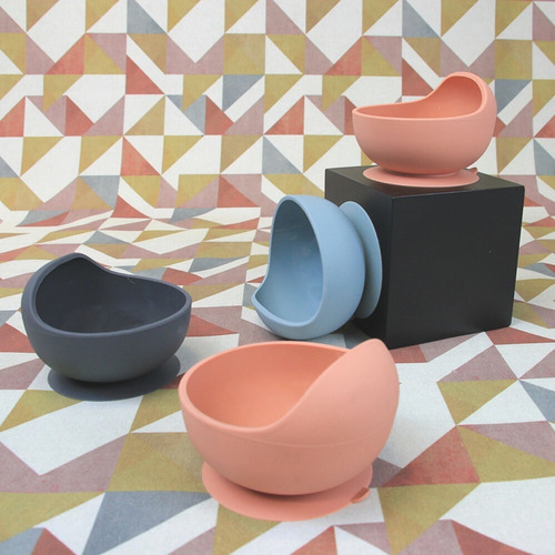 Nap - Bowl(tazon) De Silicón Adherible Con Succión Para Bebé Color Palo rosa