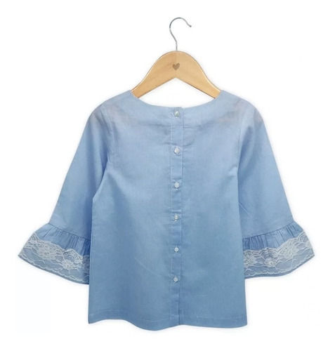 Imagen 3 de 8 de Blusa Manga Larga C/ Puntilla - Se Lista Witty Girls Nena