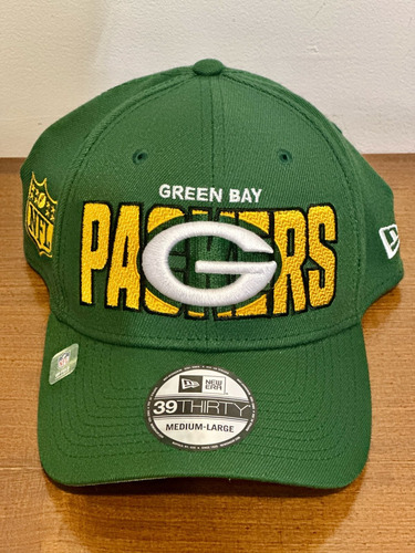 Gorra New Era 39thirhty Green Bay Packers Verde M/l Bordado