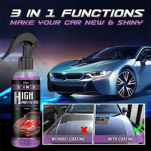 3 En 1 Spray Recubrimiento Rápido For Automóviles D
