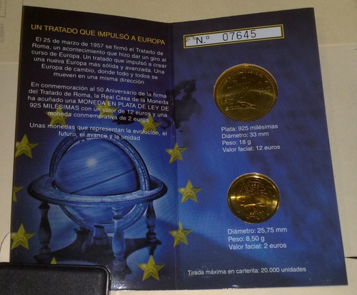 Monedas Conmemorativas 50 Aniversario Del Tratado De Roma