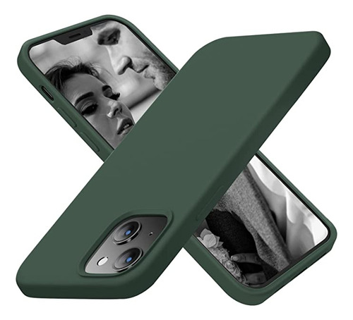 Funda Para iPhone 13 De Silicona Contra Golpe (verde Pino)