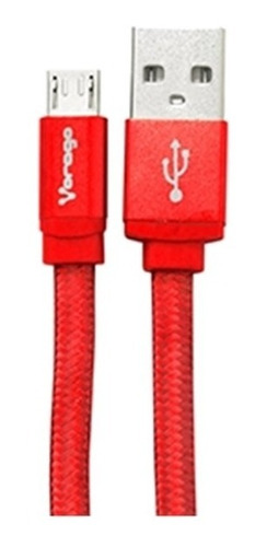 Vorago - Cable Usb Cab-113 Rojo Usb 2 A Micro Usb 1m