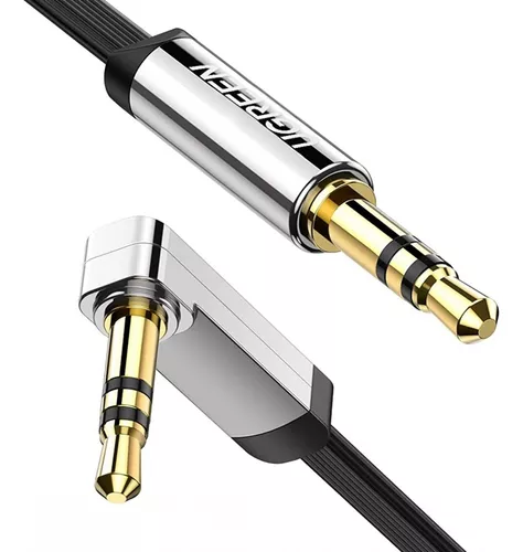 Cable Auxiliar Audio Macho A Macho 90° Estéreo Jack 3.5mm