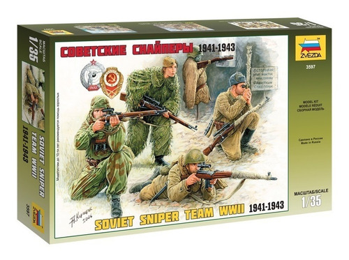 Soviet Sniper Team Ww2 By Zvezda # 3597  1/35
