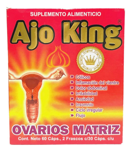 Ajo King Suplemento Para La Mujer Ovarios Matriz Colicos