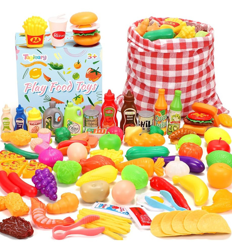 ~? Juguetes De Cocina Tagitary Play Food Toys Set,88 Pcs Pla