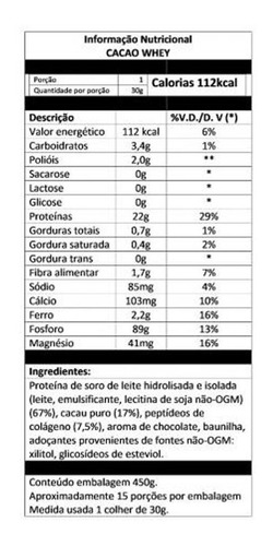 Whey Protein Cacao 450g - Essential Nutrition
