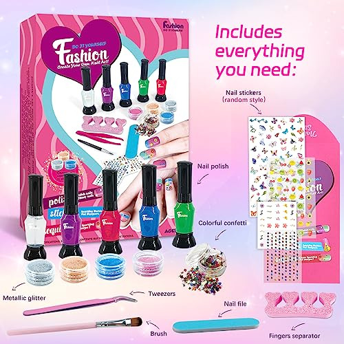 Kit De Arte De Uñas Niños, Set De Esmalte De Uñas Ni...