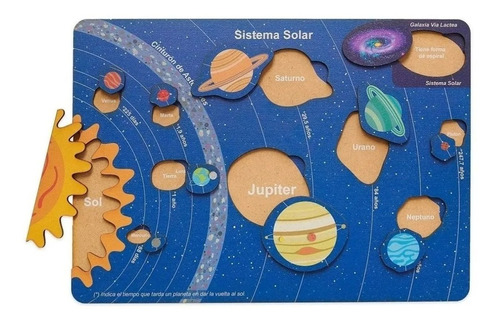 El Sistema Solar Encastre 11pzs Madera Plan Z 92406