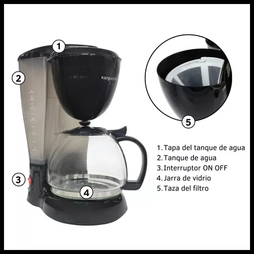 Cafetera Electrica Automatica Negra 12 Tazas