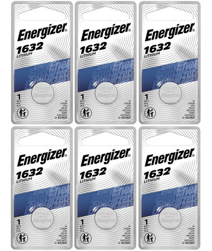 Paq. 6 Batería De Botón De Litio 3v Energizer