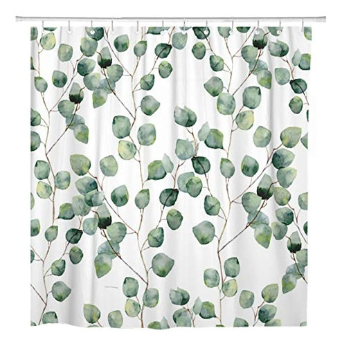 Cortinas De Baño Cortina De Ducha Patrón De Hojas 180x180cm