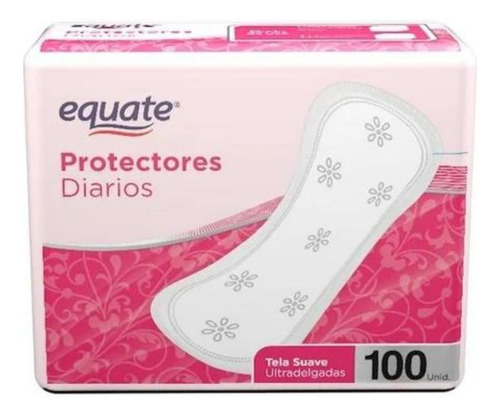 2 Pza Protectores Diarios Equate Suaves 100 Piezas