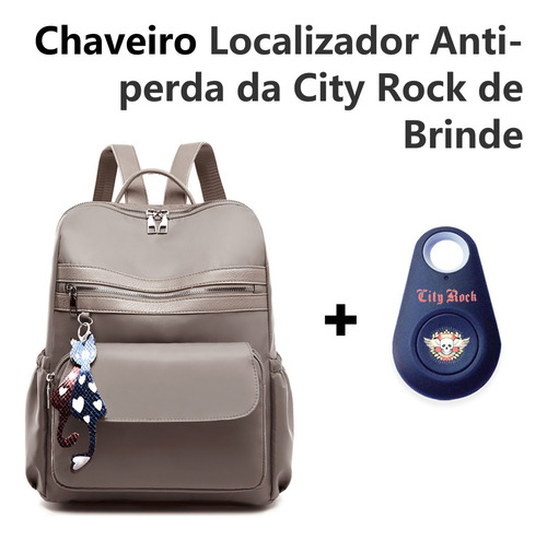 Mochila Anti Furto Oxford Urbanity Impermeável Clamshell Cor Cinza006