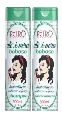 Retrô Cosméticos Alô É Vera Babosa Shampoo + Cond 2x300ml