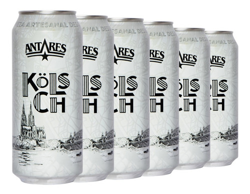 Cerveza Antares Kolsch 473ml. Lata Pack X 6 - Artesanal
