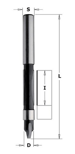 Broca Para Router Agujerear Y Recortar Eje 1/4 Cmt 81601