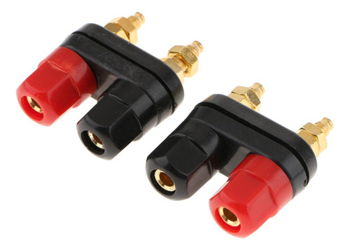 2pcs Terminal Poste Amplificador De Potencia Doble Conector
