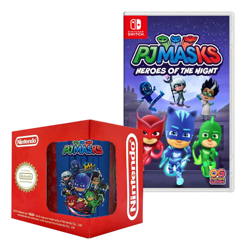 Pj Masks Heroes Of The Night Para Nintendo Switch + Taza