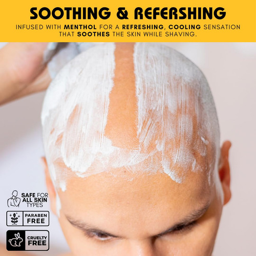 Crema De Afeitar Bee Bald Shave Premium 180 Ml Para Rostro Y