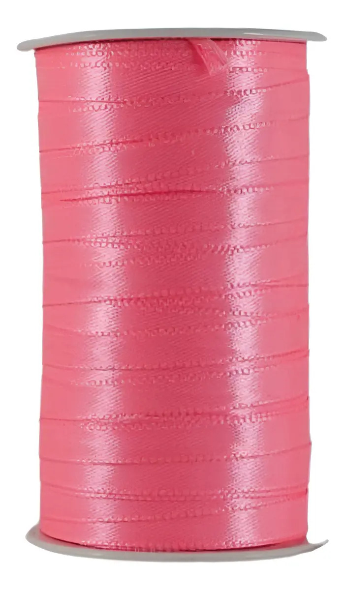 Kit Com 2 Fita De Cetim Trader Artesanato 4mm Com 100 Metros Cor 005 Rosa Forte