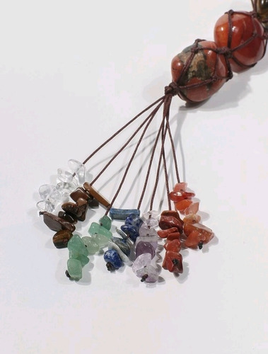 Imagen 4 de 4 de Adorno Tejido En Macramé Con Piedras
