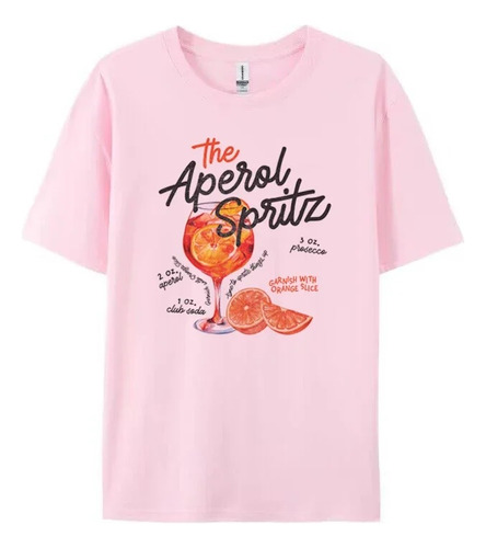 Camiseta De Manga Corta Con Estampado Gráfico Aperol Spritz