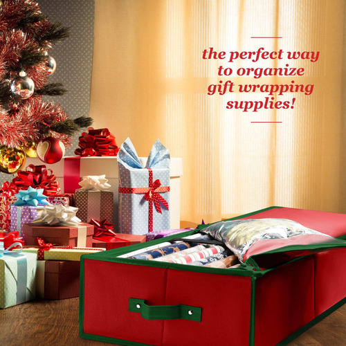 Caja Organizador Papel Envolver Regalos Navidad