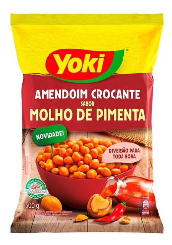 Amendoim Crocante Molho de Pimenta Yoki 500g