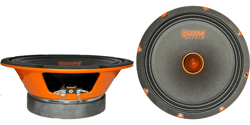 Par de mídia preto Sbm Audio Sbm-Mb8 de 8 polegadas e 250 watts Rms