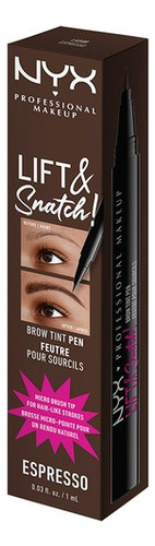 NYX Professional Makeup lift and snatch tint pen Pmu brow espresso