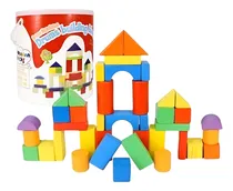 Comprar Bloques Madera Didacticos Balde Niños Motricidad Cadaques