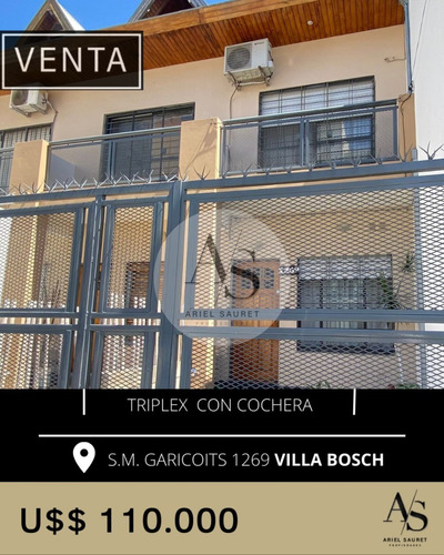 Se Vende Excelente Triplex + Cochera En Villa Bosch