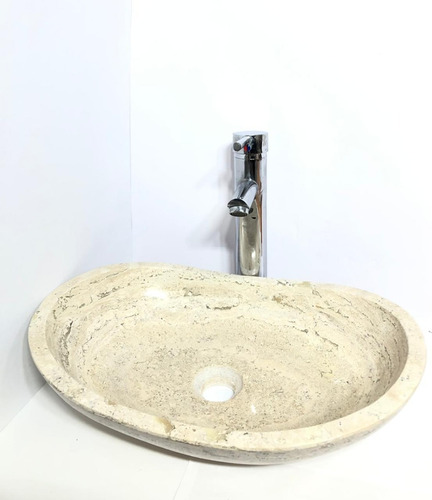 Lavabo Mármol Beige Tipo Canoa +esfera Anti Estrés Oferta!