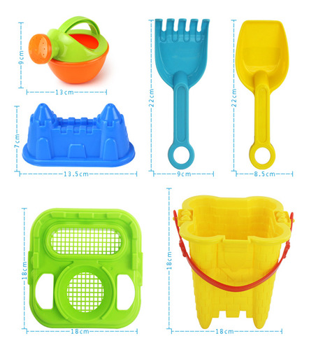 Juego De Juguetes De Arena Para Playa, Paquete De 6 Piezas,