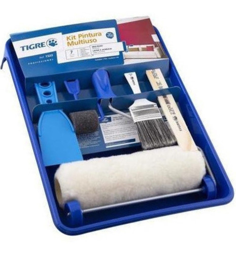 Kit De Pintura Tigre 7 Pçs 1522 Para Pintar Paredes E Tetos.