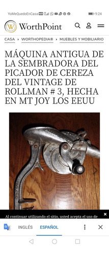 Antiguo Molino Pucador De Cerezas Rollman. 