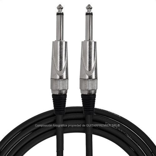 Imagen 1 de 8 de Cable Audio Guitarra Bajo Instrumentos Plug Plug Metal 6m