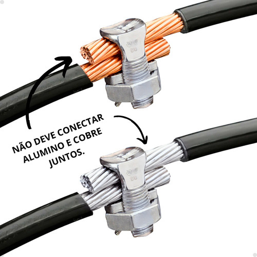 Conector Split Bolt Parafuso Fendido 10mm Cabos