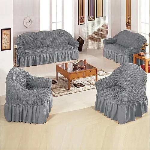 Set De Fundas De Sillón Gris Claro