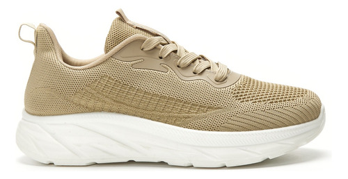 Zapatilla Deportiva Textil Beige Hombres Wake