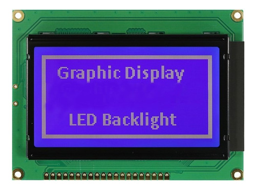 Wg12864 Display Lcd Grafico 128x64 Bkl Led Blanco S/tp X5u