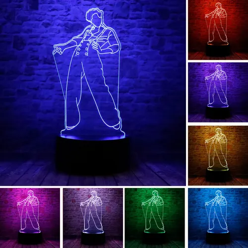 comprar Lampara Mesa Led Ilusion Optica 3d Control Remoto 7 Color