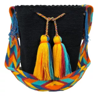 Mochilas Wayuu Originales Unicolor Bolsos Tejidas A Mano.