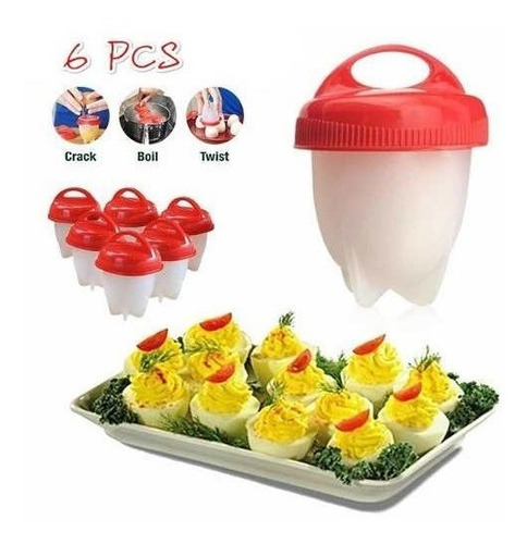 30  Egglete Forma Cozinhar Ovos Fit Água Silicone Oferta