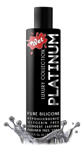 Lubricante Wet Platinum Base Silicon Sabor Sin sabor