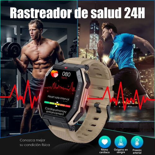 Smartwatch Táctico De 1.85 In Con Bluetooth Y Rastreador